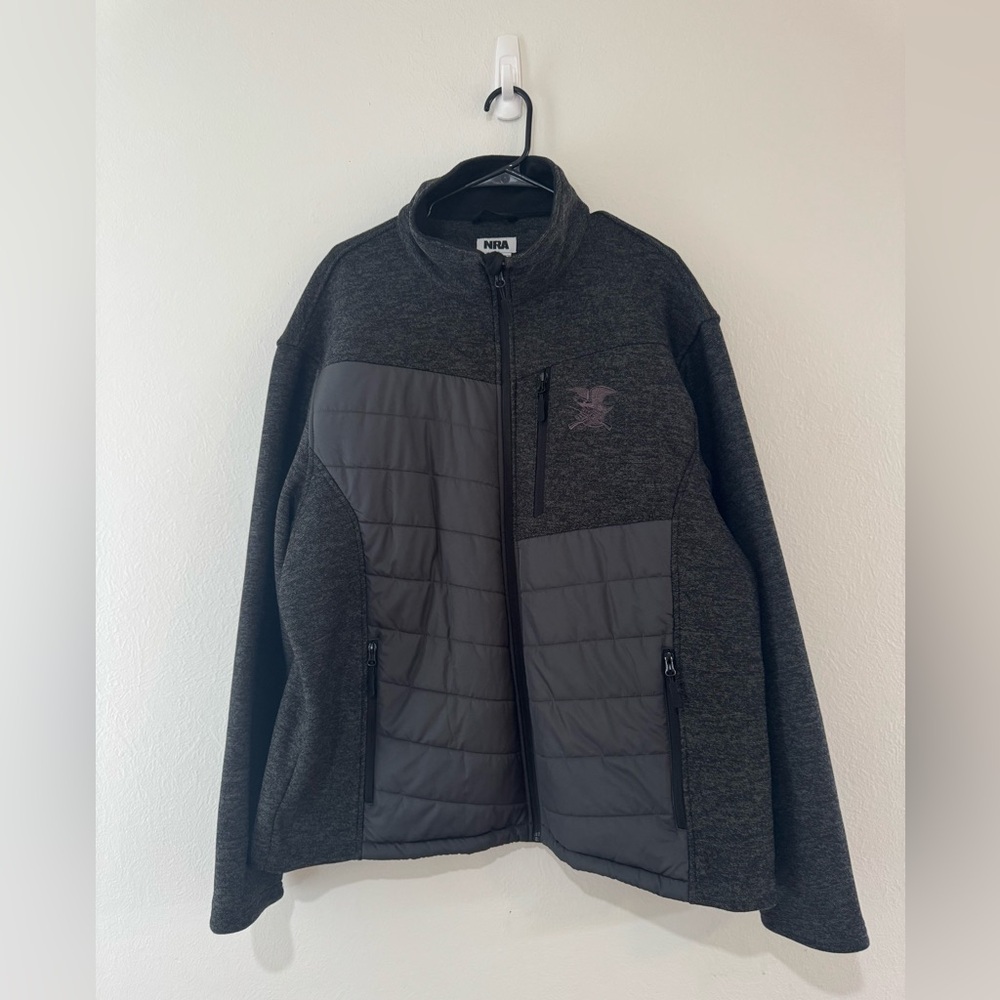 NRA Men's Dark Gray Sweater Jacket‎ Men's Sz 3XL